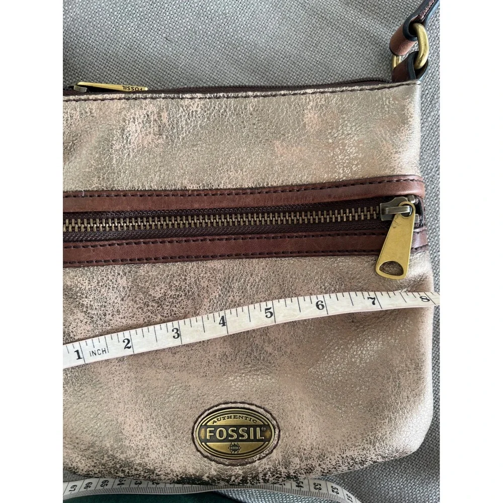 Fossil Crossbody Copper Tone Bag Brass Hardware